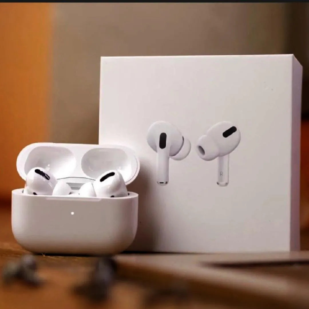 White Wireless Earbuds With Charging Case