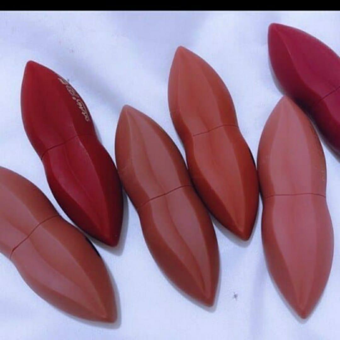 High Pigmented  Red Lipstick Set  6 Shades