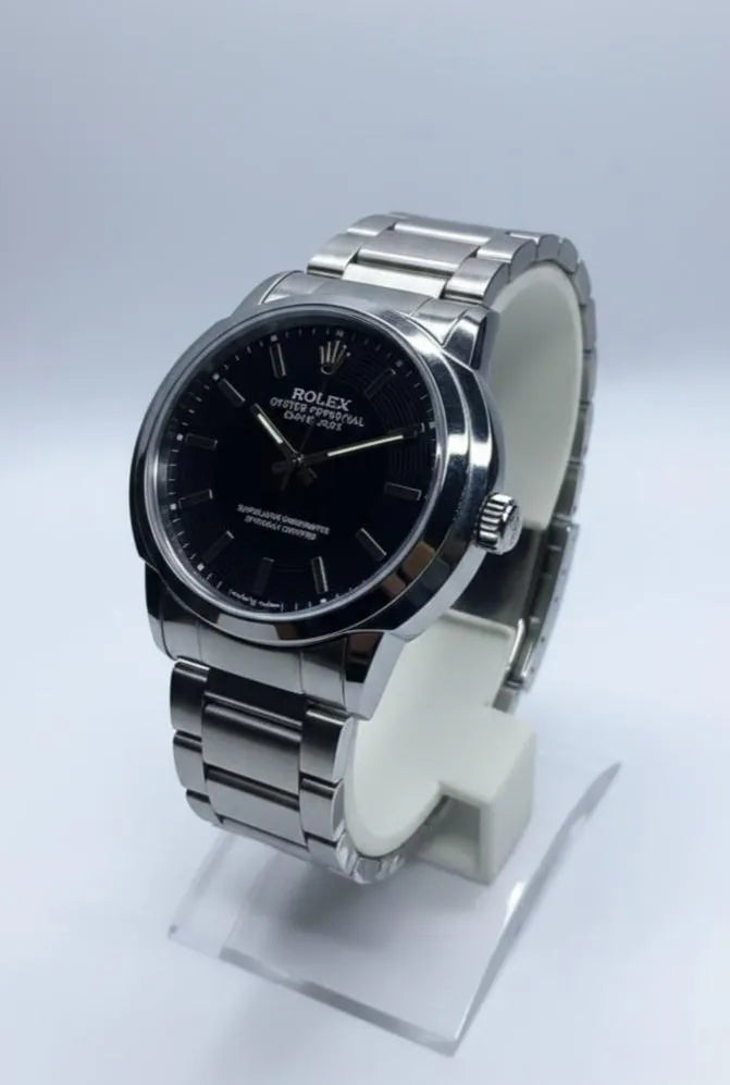 Men,s stainless steel Black Dial Quartz watch 34mm