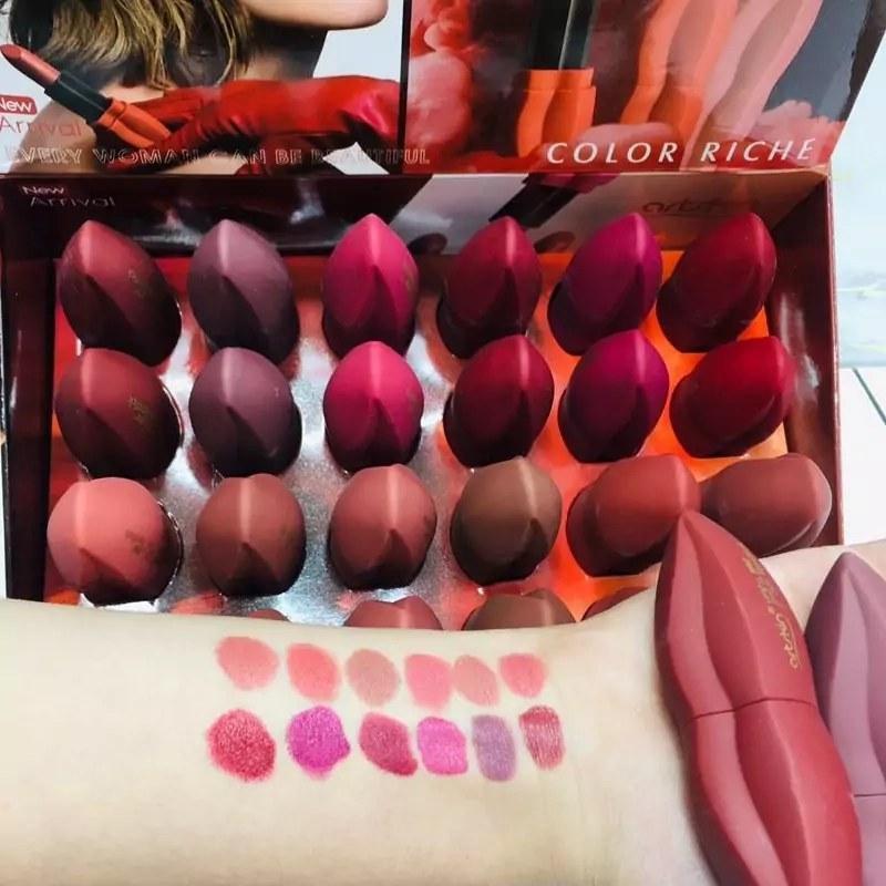 High Pigmented  Red Lipstick Set  6 Shades