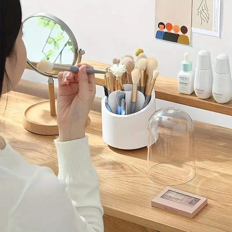 360 Degree  Makeup Organizer  white ABS