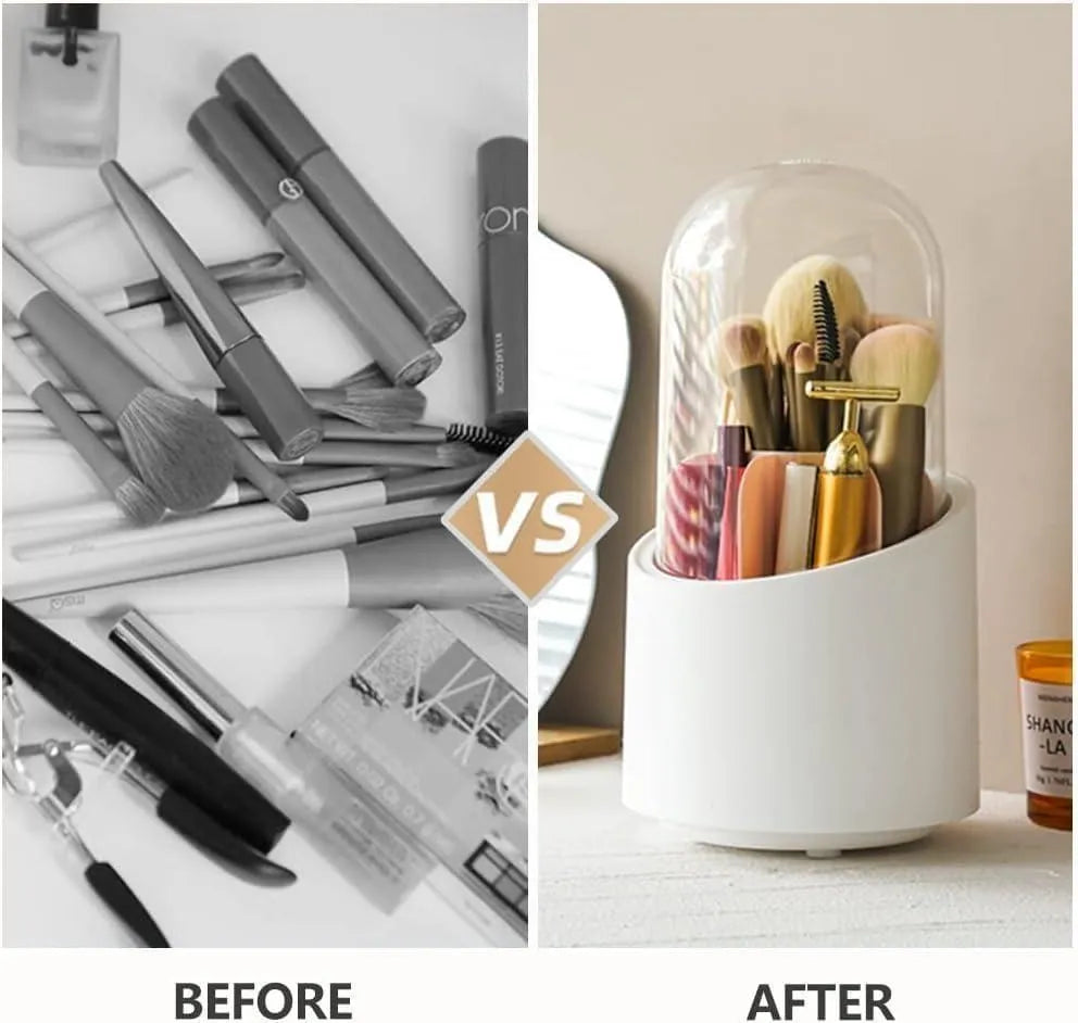 360 Degree  Makeup Organizer  white ABS