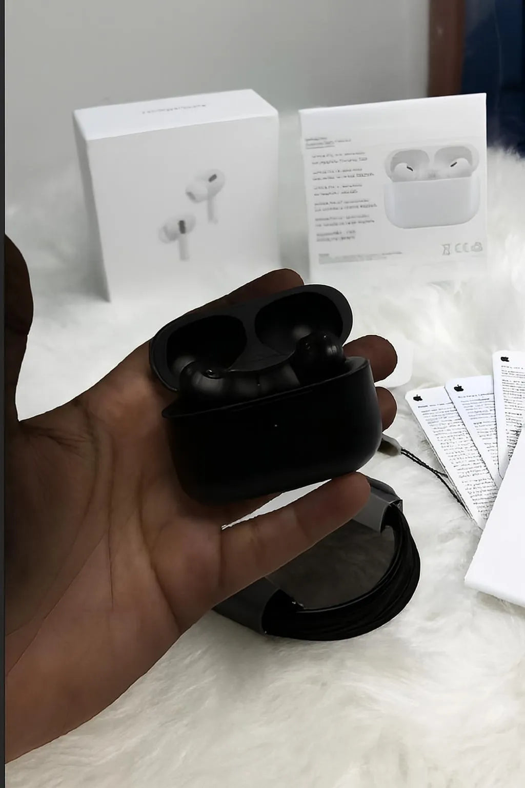 Black  Airpods Pro 2 with  ANC & Bluetooth