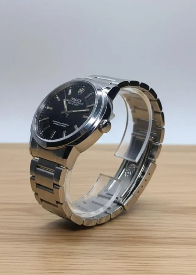 Men,s stainless steel Black Dial Quartz watch 34mm