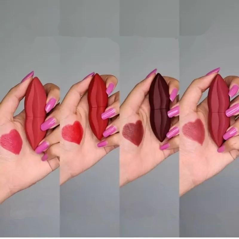 High Pigmented  Red Lipstick Set  6 Shades