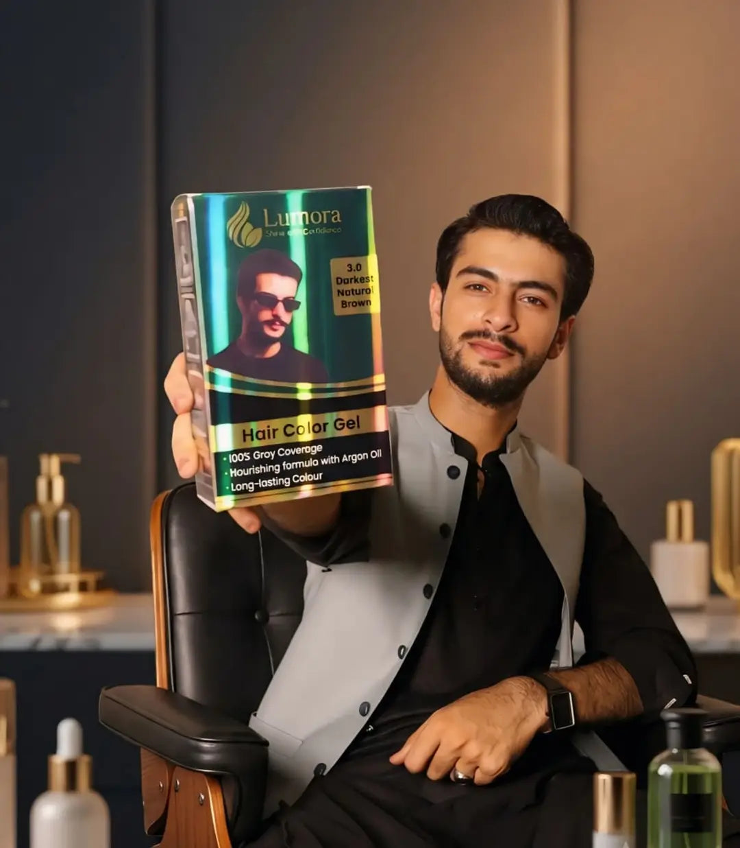 Lumora Hair Color Gel Dye Hairs in 3 minute