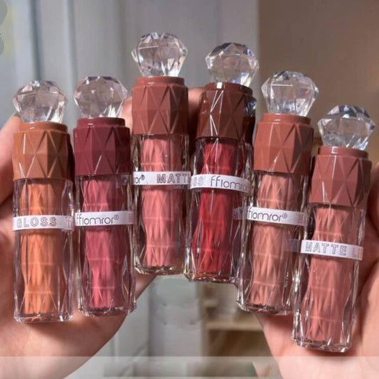 Diamond Velvet Glossy Lip Glossy 6pcs set