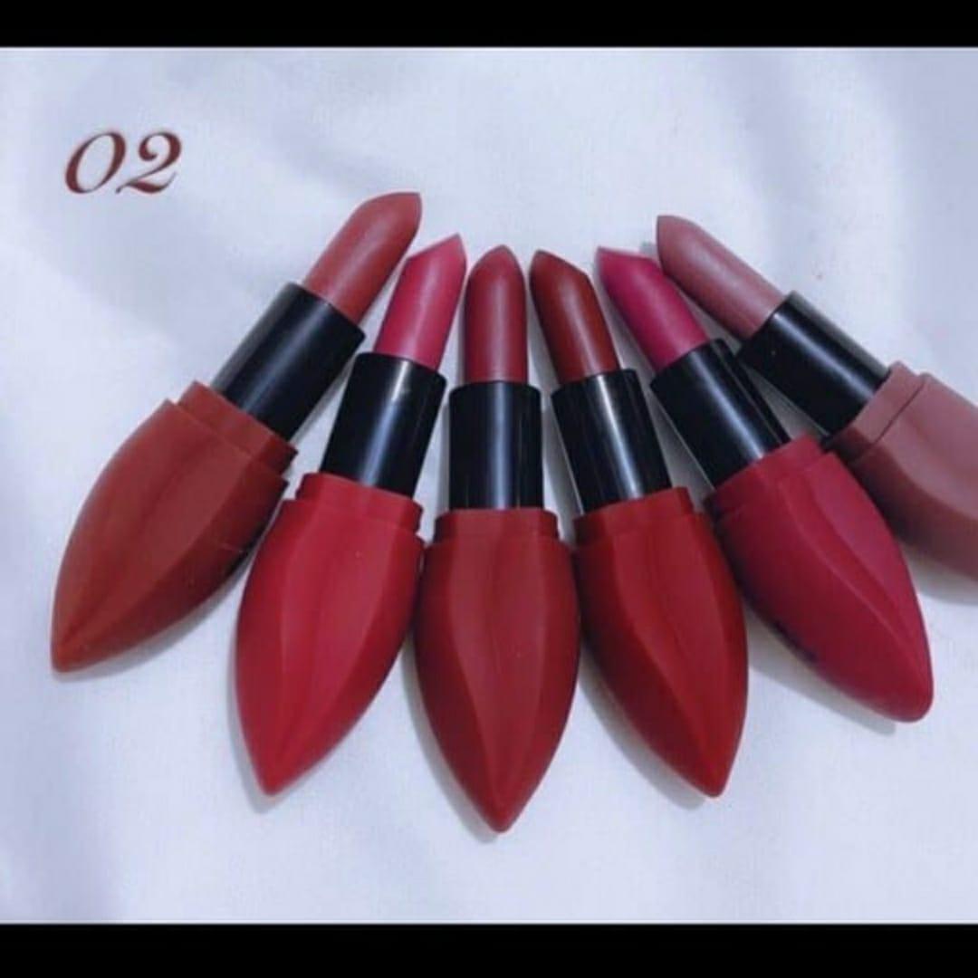 High Pigmented  Red Lipstick Set  6 Shades