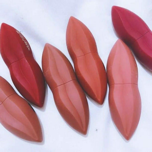 High Pigmented  Red Lipstick Set  6 Shades
