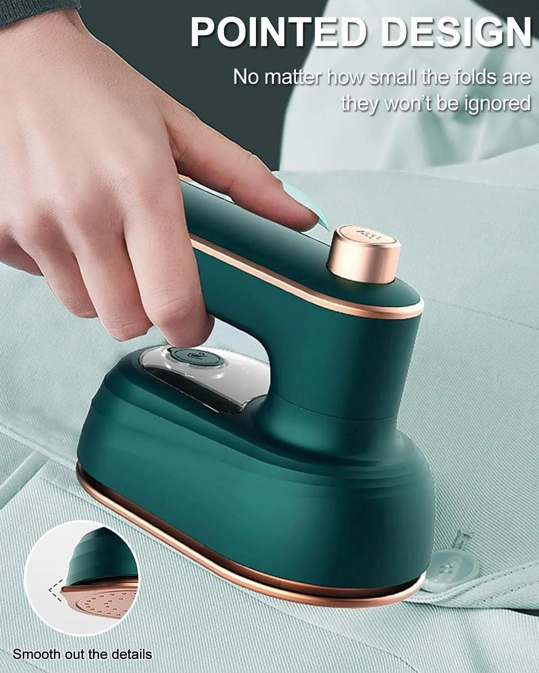 Green  Steam lron for Quick  Wrinkle Removal 500 in stock