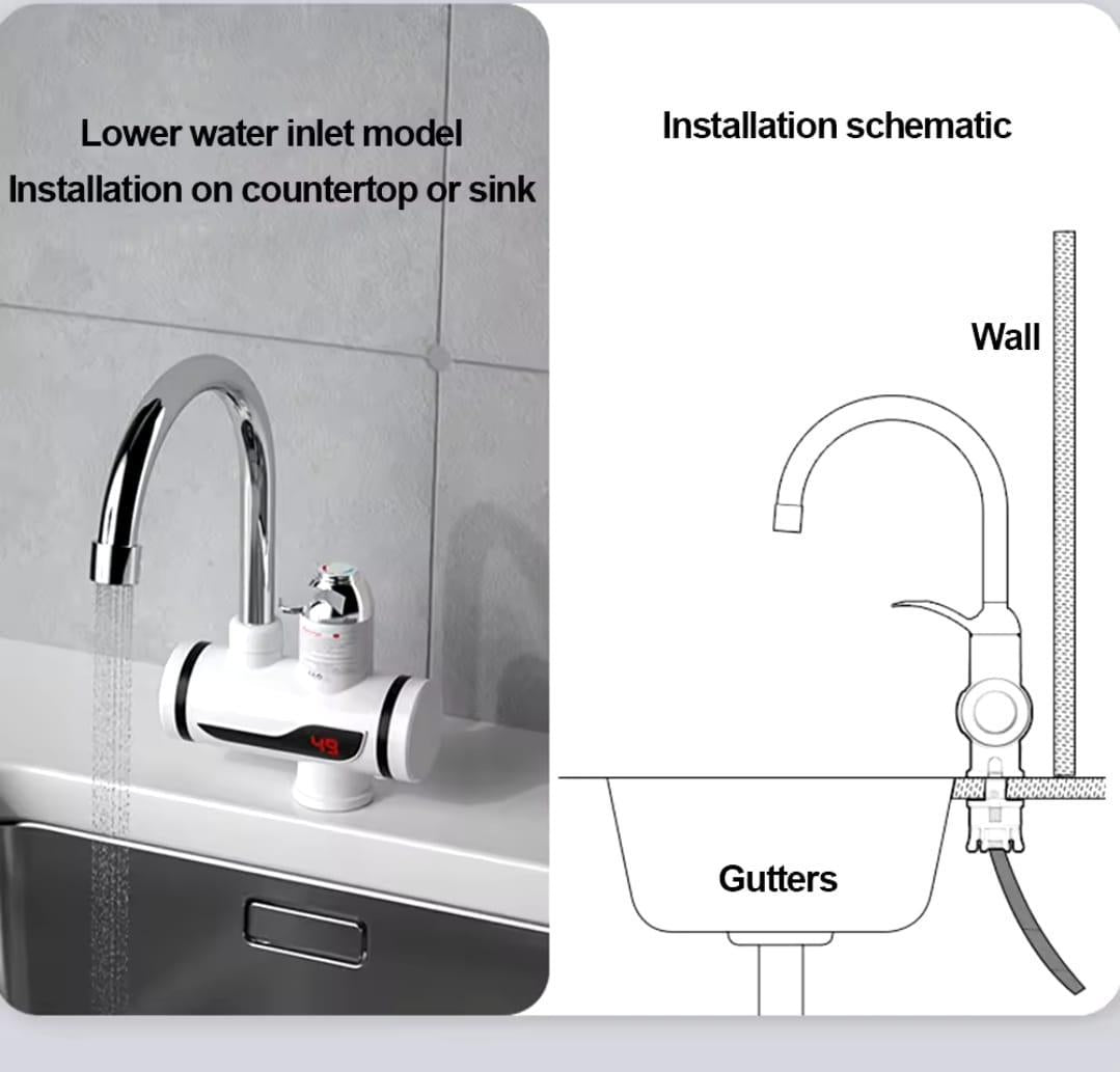 Instant 360, Electric  Water  Heating Tap Silver
